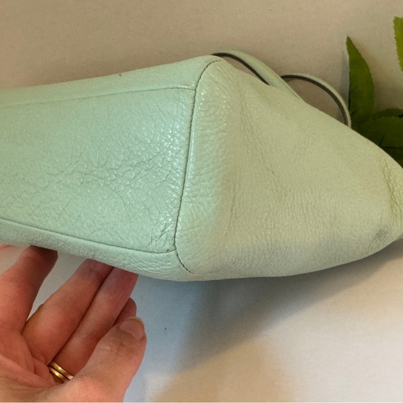 Coach Light Green Leather Satchel - Picture 4 of 8